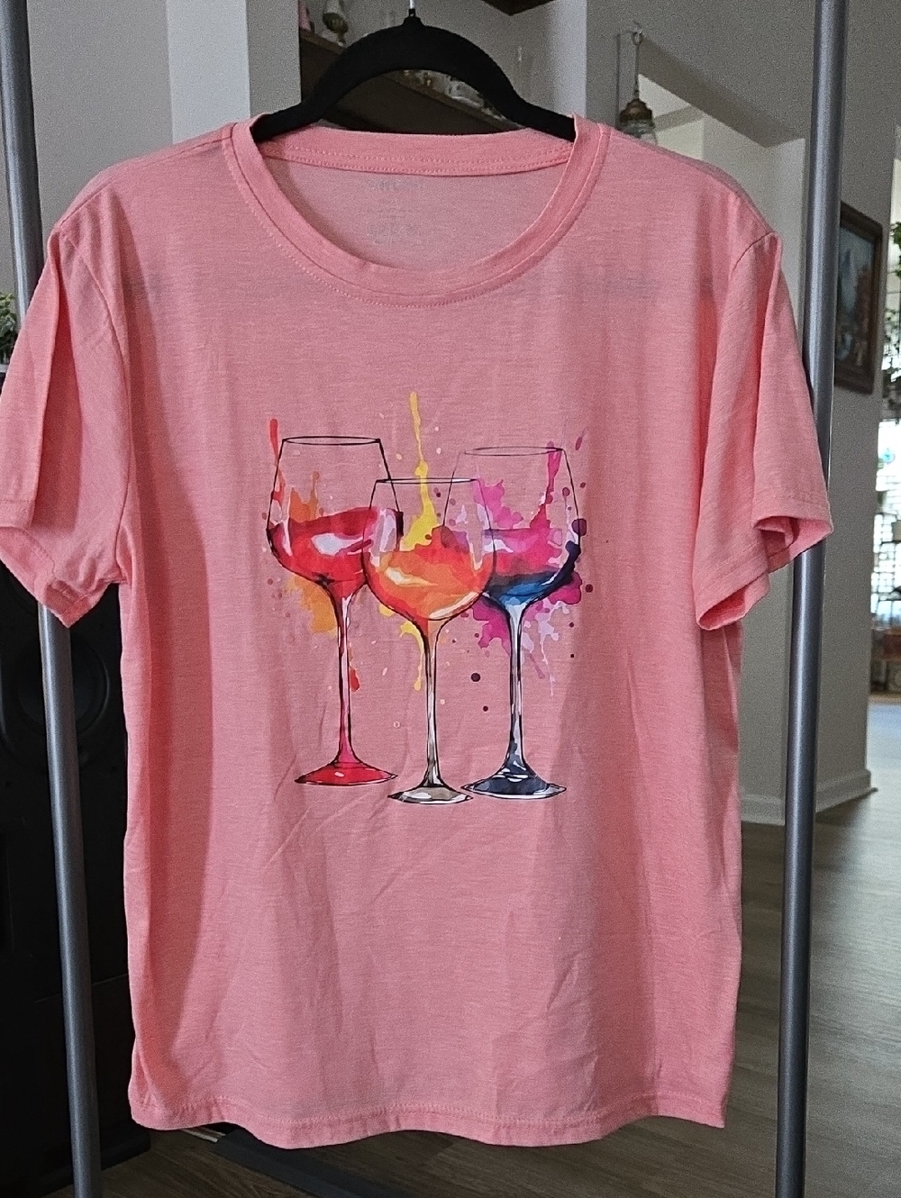 SHEIN Coral Pink Short Sleeve Tee